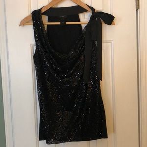 Black sequenced top from Ann Taylor size s